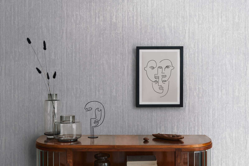 Textured wallpaper, slightly glossy, grey, 1404534 AS Creation