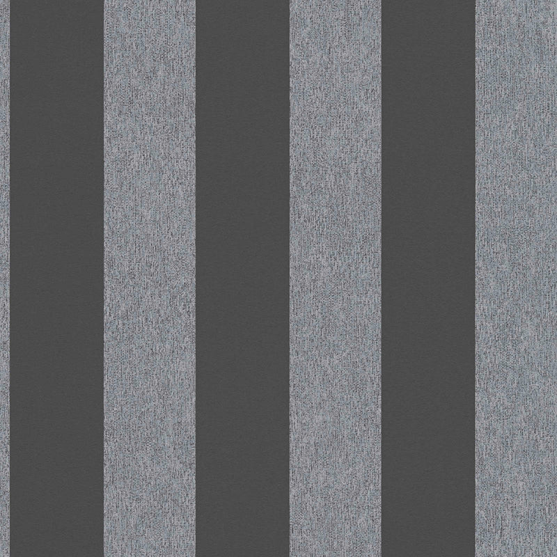 Dryžuoti tapetai su matine apdaila: juoda ir pilka, 1372226 AS Creation