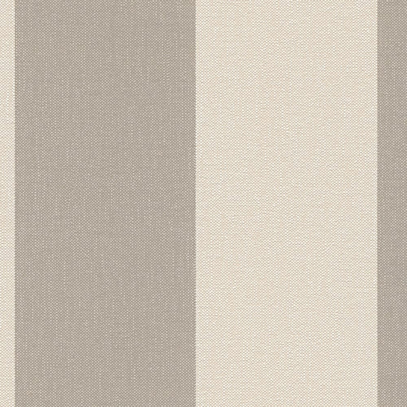 Svītrainas tapetes ar tekstila izskatu - bēšā un brūnā krāsā, 535534 AS Creation