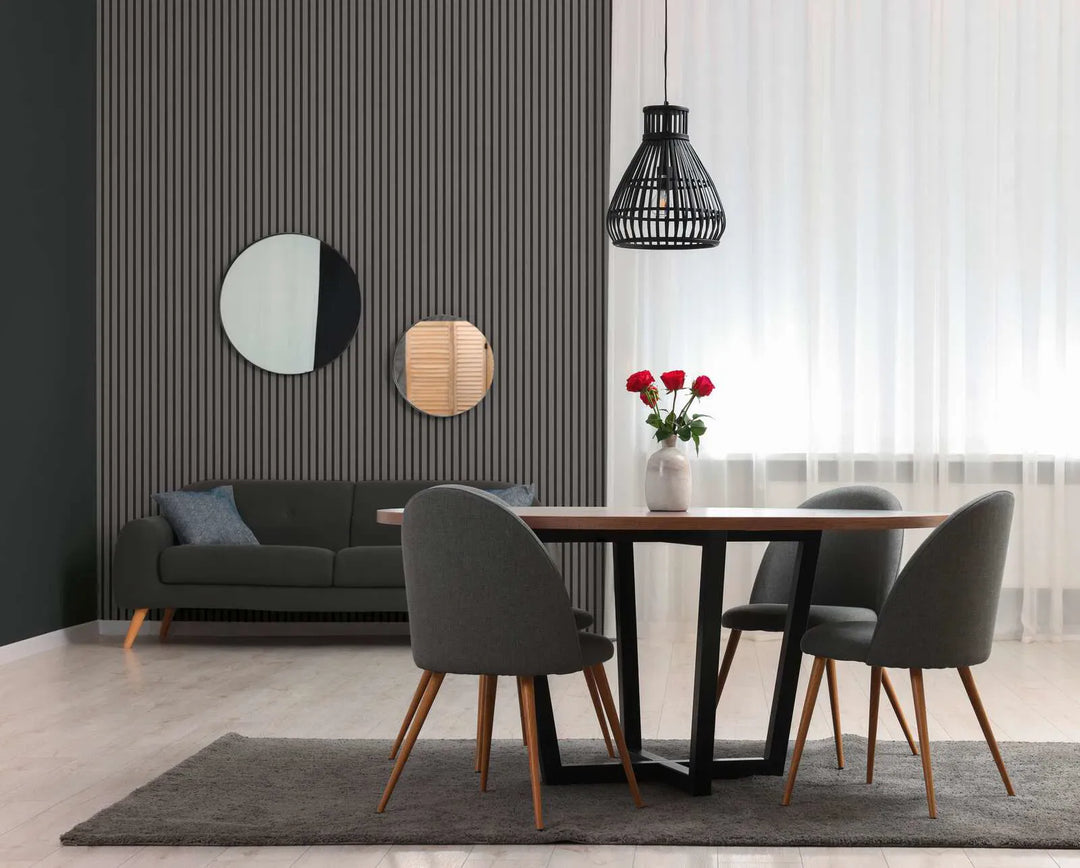 Svītrainas tapetes  ekskluzīvā trendā krāsā – pelēka, melnā - 2777554 AS Creation