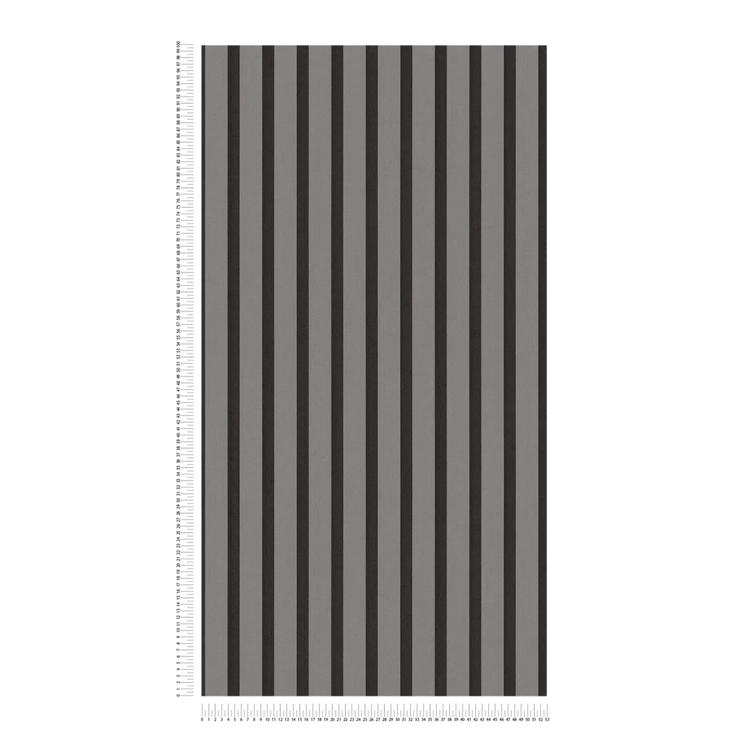 Svītrainas tapetes  ekskluzīvā trendā krāsā – pelēka, melnā - 2777554 AS Creation