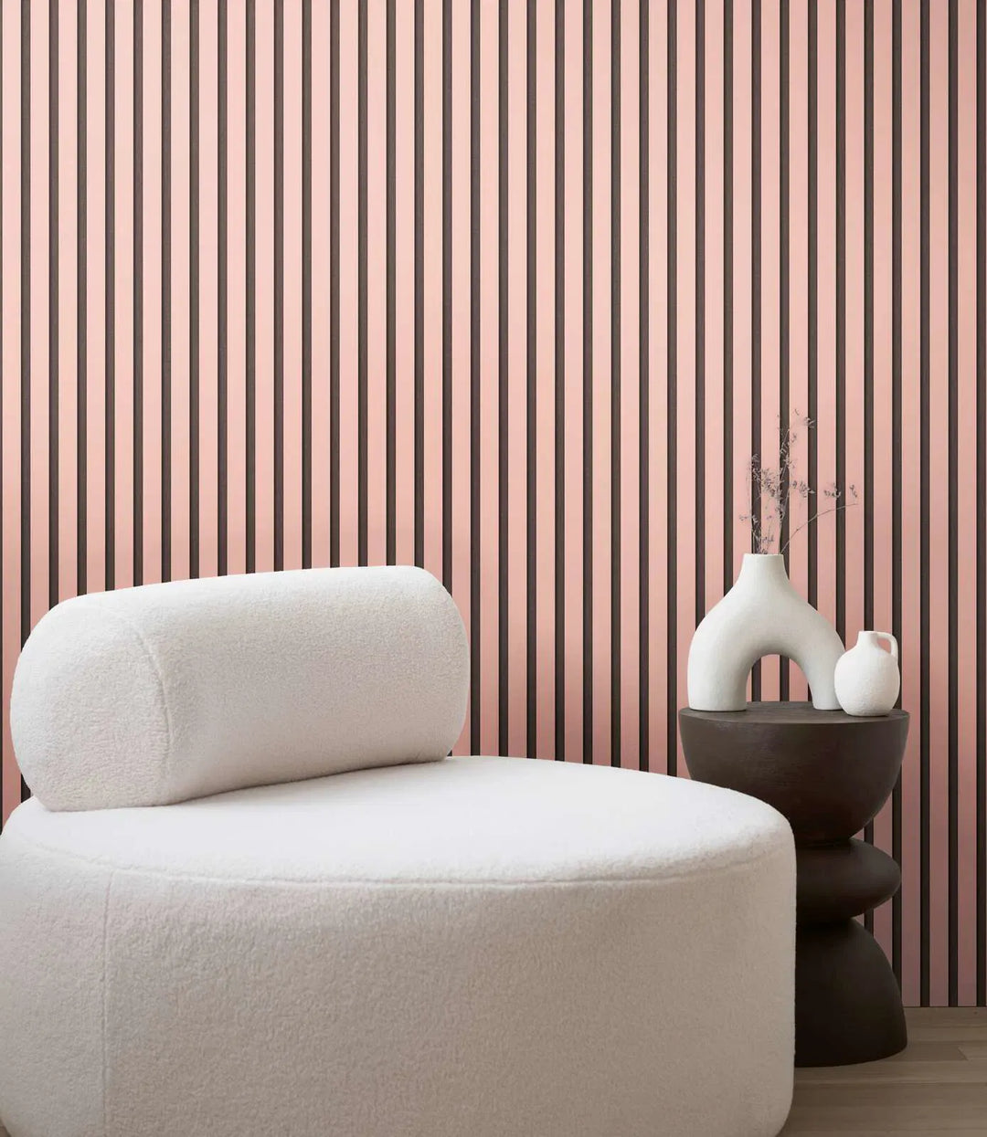 Svītrainas tapetes ekskluzīvā trendā krāsā – rozā, melnā - 2777551 AS Creation