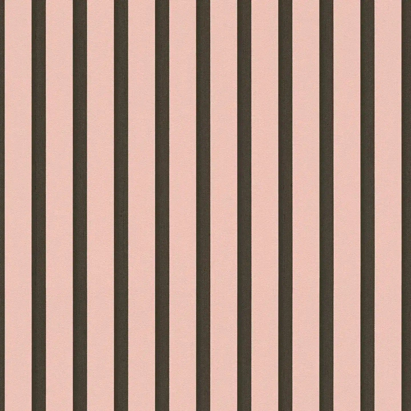 Detail view: pink and black striped wallpaper with clear texture. SKU: 2777551, AS Creation.