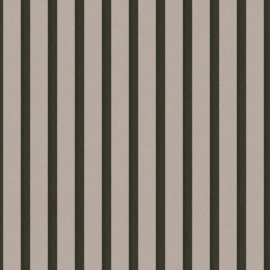 Svītrainas tapetes  ekskluzīvā trendā krāsā – taupe, melnā - 2777553 AS Creation