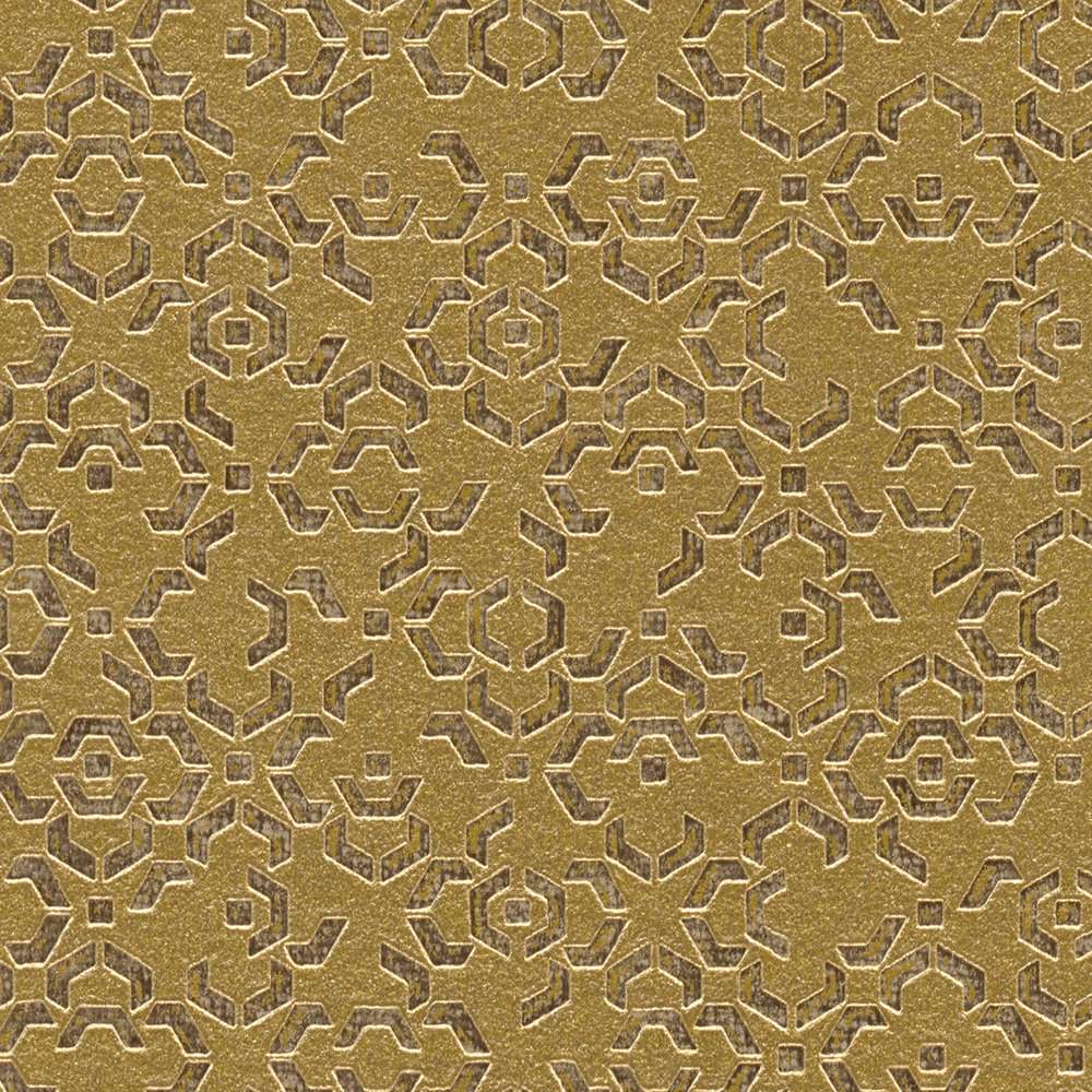 Tapetes ar etno motīviem zelta krāsā AS Creation 37866-1 AS Creation