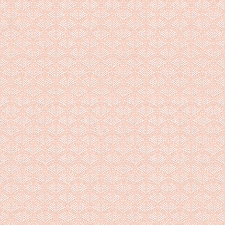 Rozā dekoratīvās tapetes ar retro rakstu un spīduma efektu 379577 Tapetenshop.lv
