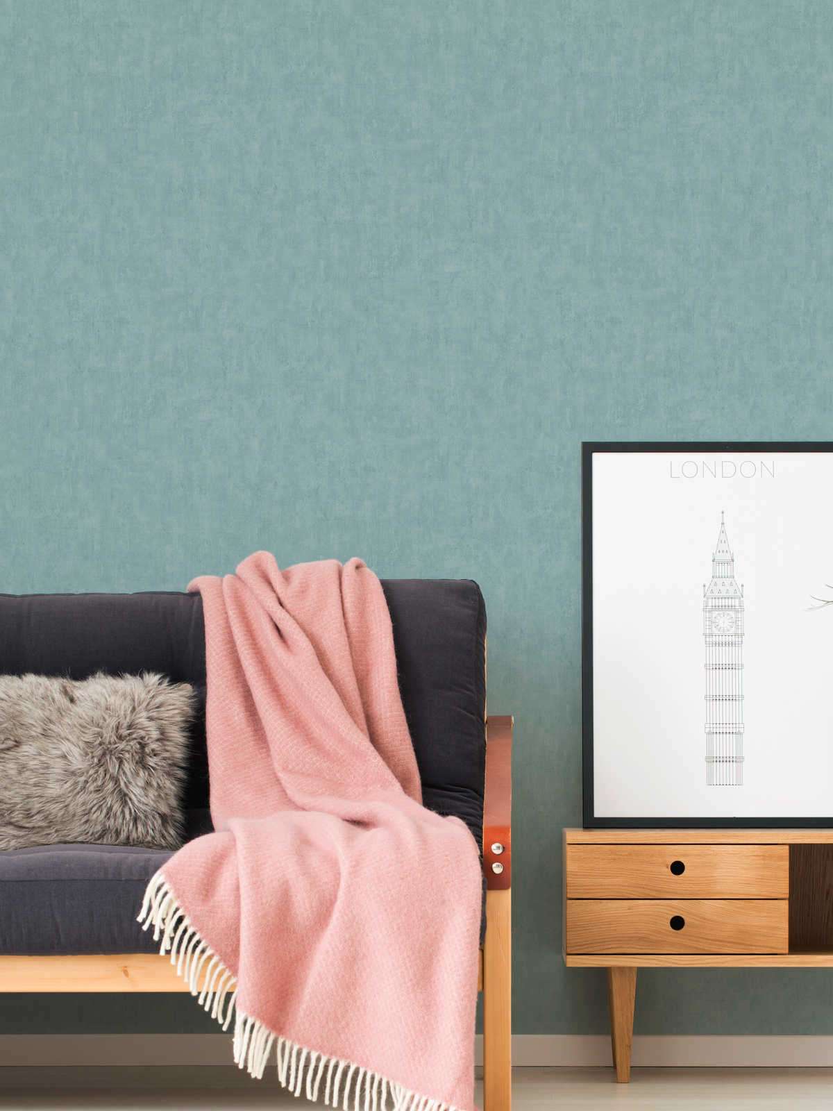 Zilas tapetes ar ģipša izskatu vintage stilā AS 380243 AS Creation