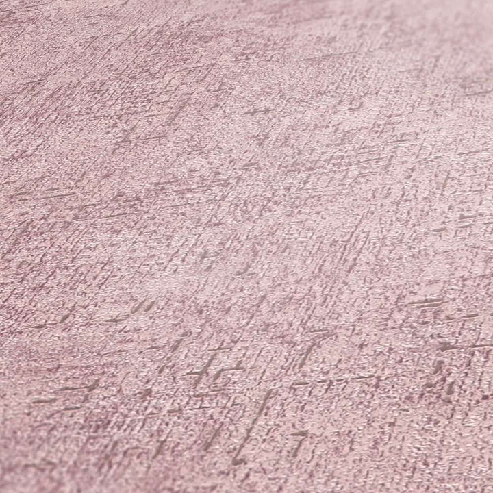 Rozā tapetes ar dekoratīva apmetuma imitāciju AS 380894 Tapetenshop.lv