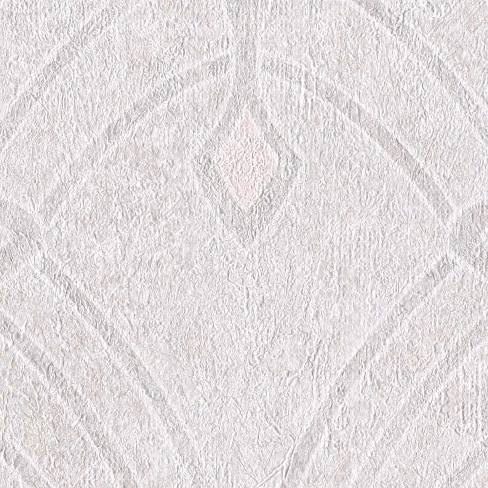 Art Deco tapetes ar ornamentu un ģipša izskatu - krēmkrāsas toņos Tapetenshop.lv