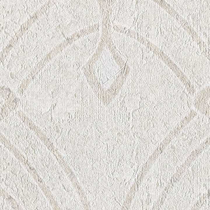 Art Deco tapetes ar ornamentu un ģipša izskatu bēšos toņos 380943 Tapetenshop.lv