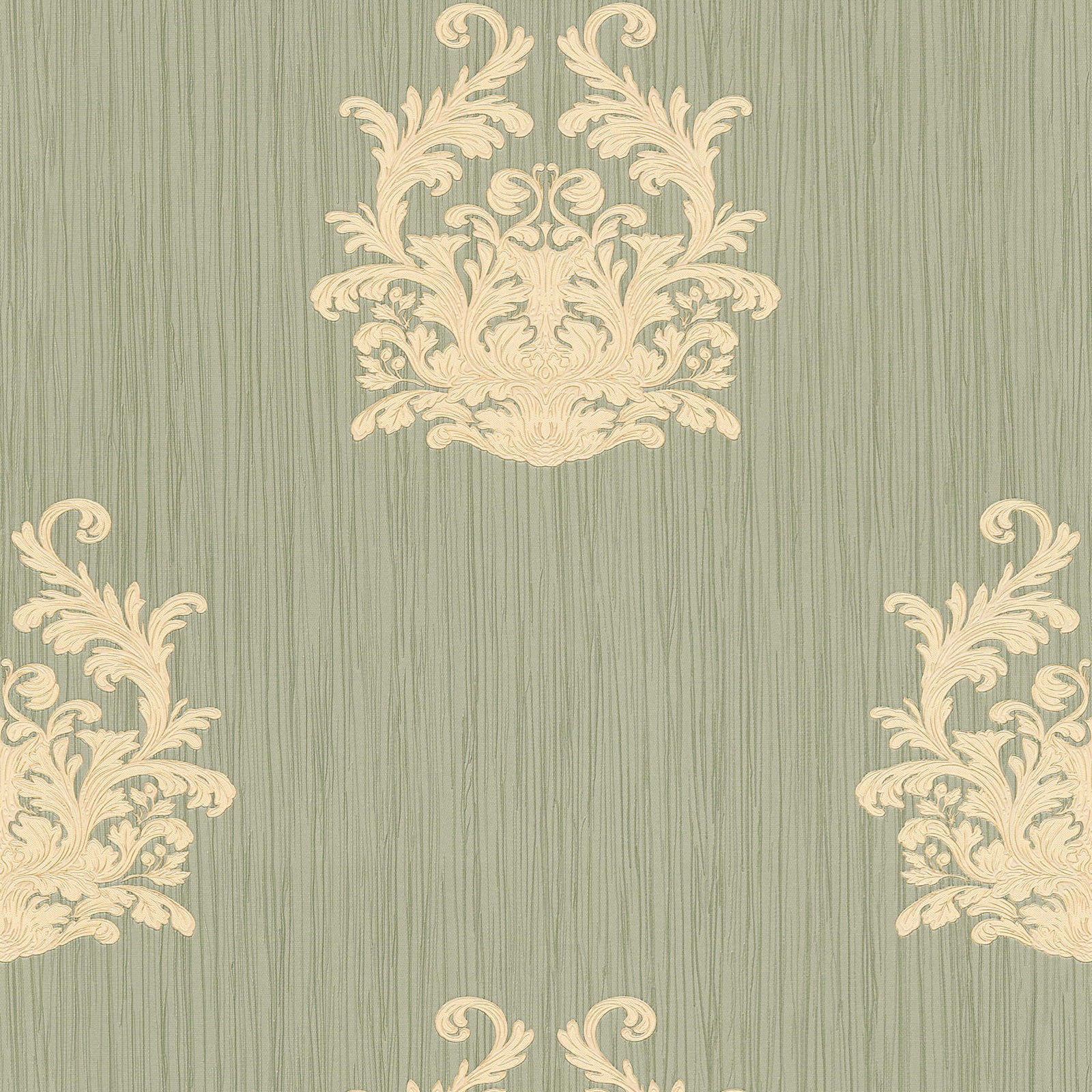 Klasiskas vācu tapetes AS Creation 95861-2 zaļā krāsā AS Creation