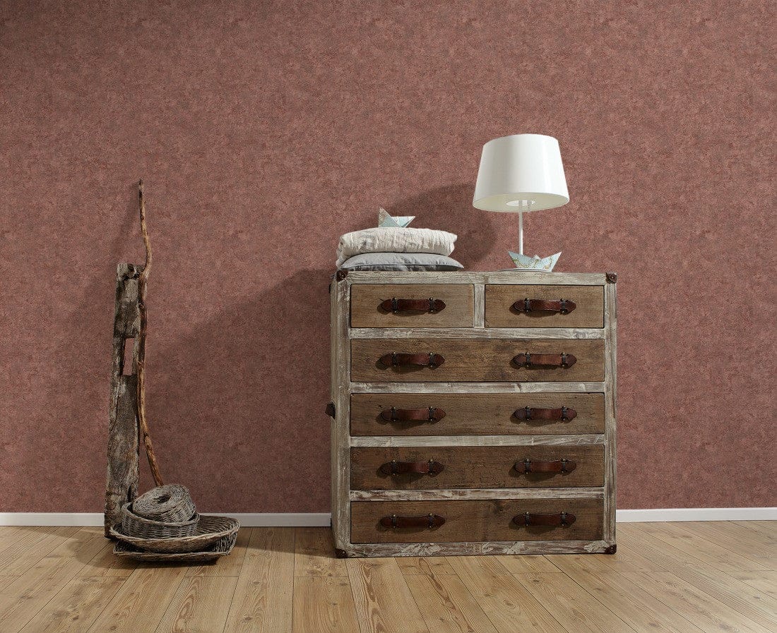 Vienkrāsainas tapetes no kolekcijas NOBILE 95941-3 sarkanā krāsā AS Creation