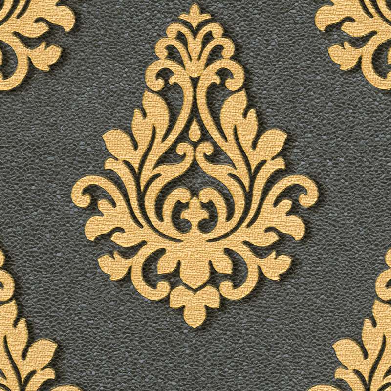 Klasiskas tapetes Nobile 95981-5 pelēkas ar zeltu AS Creation