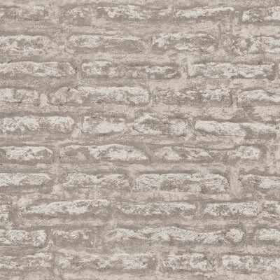 Wallpaper with abstract stone pattern in brown, 1372202 AS Creation