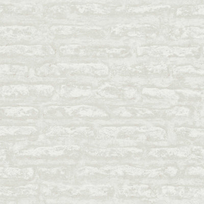 Wallpaper with abstract stone pattern in light grey, 1372201 AS Creation