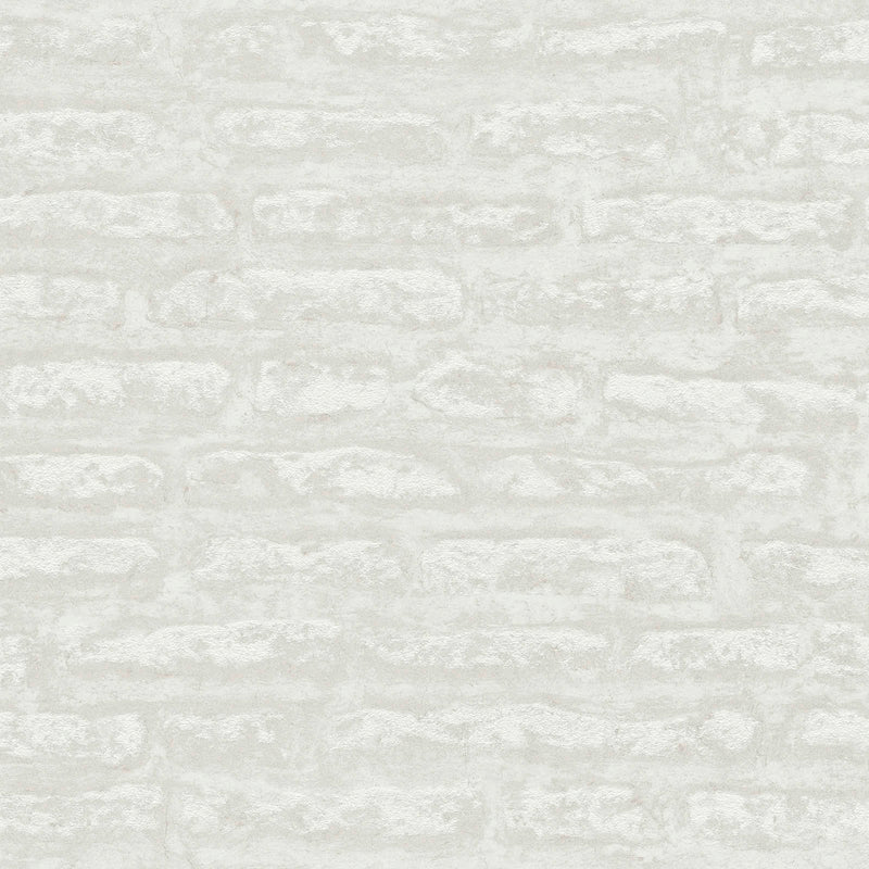 Wallpaper with abstract stone pattern in light grey, 1372201 AS Creation