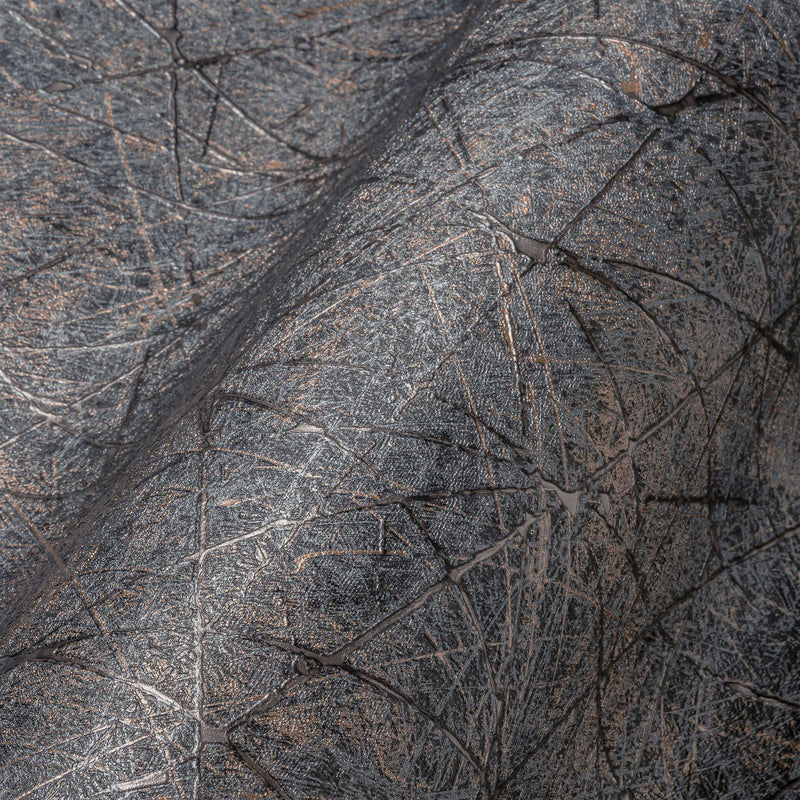 Abstraktse graafilise mustriga tapeet - must ja pronks, 1375137 AS Creation