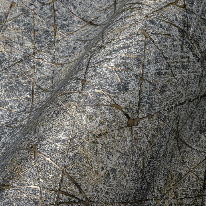 Tapetes ar abstraktu grafisku rakstu, melnā un bronzās krāsā, 1375137 AS Creation