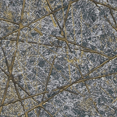 Abstraktne graafiline tapeet - must, kuld, hõbedane - 1375136 AS Creation