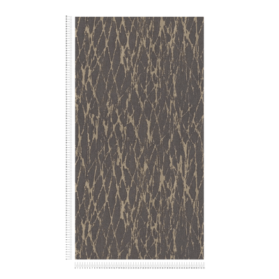 Wallpaper with abstract line pattern in black and beige, 1404563 AS Creation