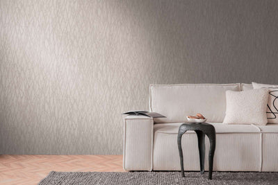 Wallpaper with abstract line pattern in taupe, 1404561 AS Creation