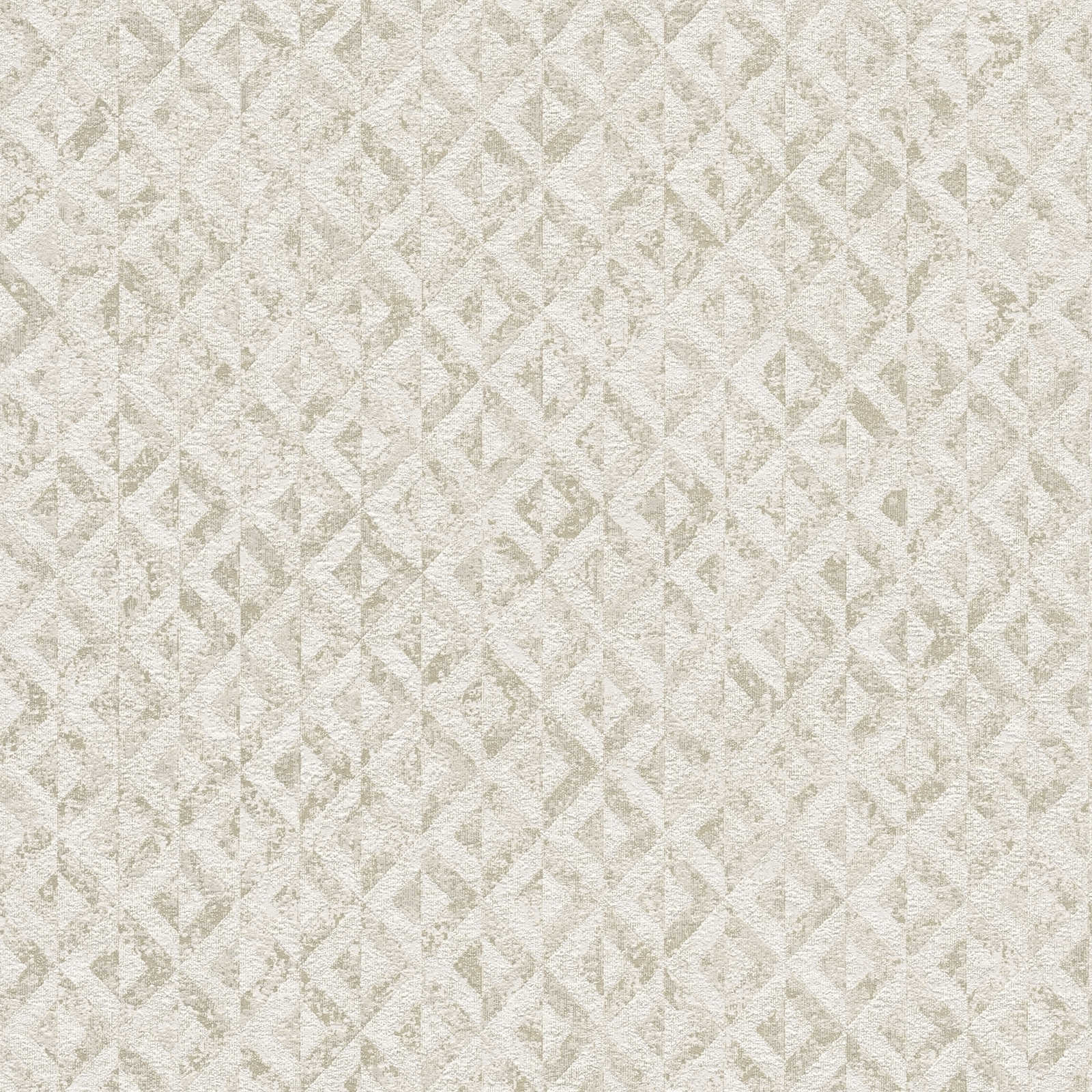 Tapetes ar abstrakta ģeometrisko rakstu: baltā un zeltā krāsā, 395052 AS Creation