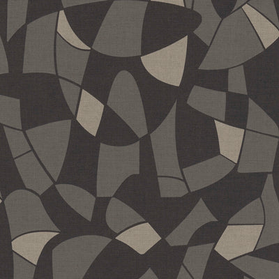 Wallpaper with abstract pattern in black, 1373426 AS Creation