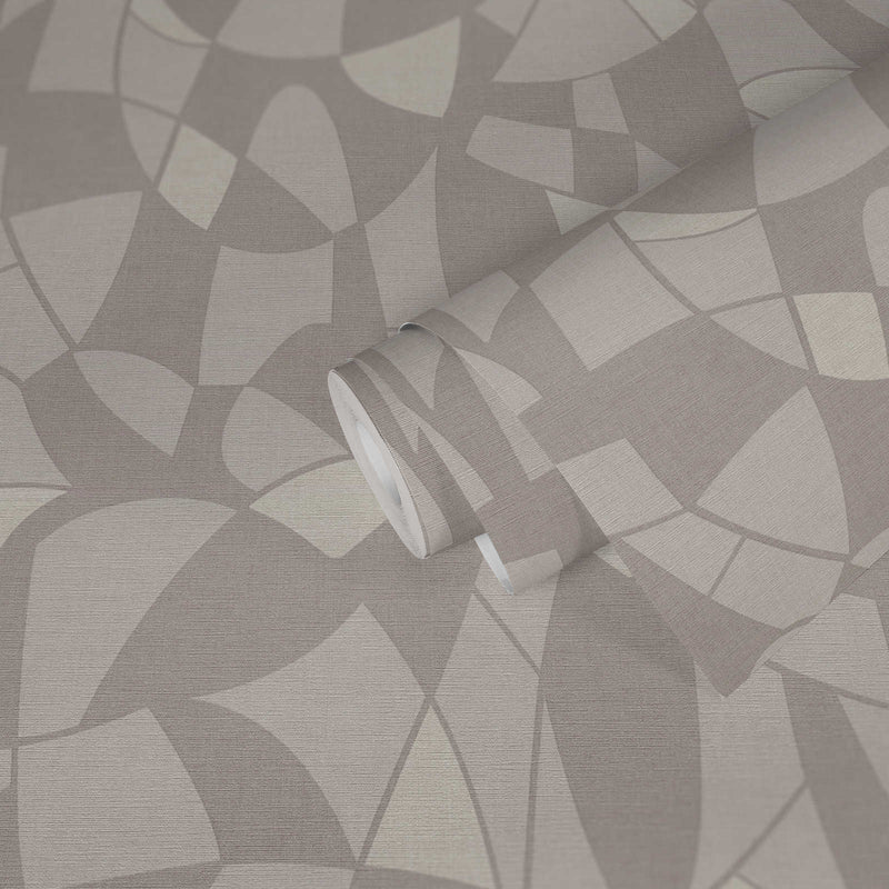 Wallpaper with abstract pattern in grey, 1373425 AS Creation