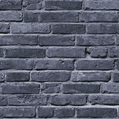 Stone-look wallpaper in dark grey 1350623 Without PVC AS Creation