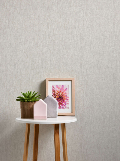 Wallpaper with stucco look in light grey, 1404551 AS Creation