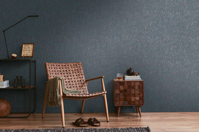 Wallpaper with a stucco look in dark shades with bronze accents, 1404546 AS Creation