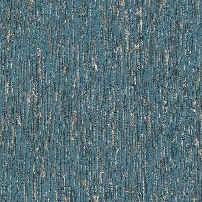 Wallpaper with stucco look in blue with gold accents, 1404545 AS Creation