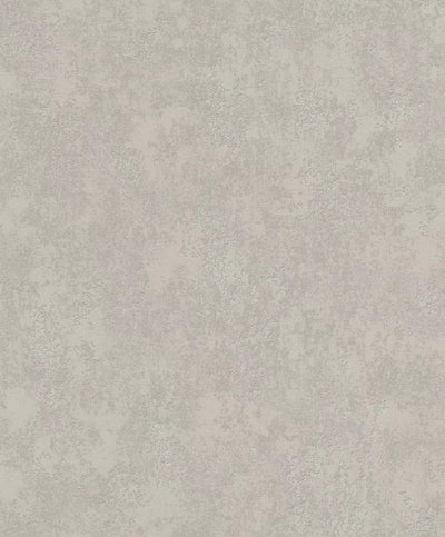 Wallpaper with plaster pattern in taupe with silver accents, 1150511 RASCH