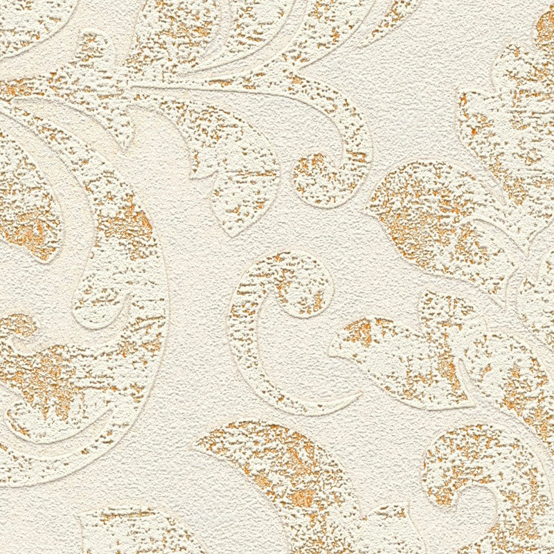Baroque and vintage wallpaper in cream and gold, 1332567 AS Creation