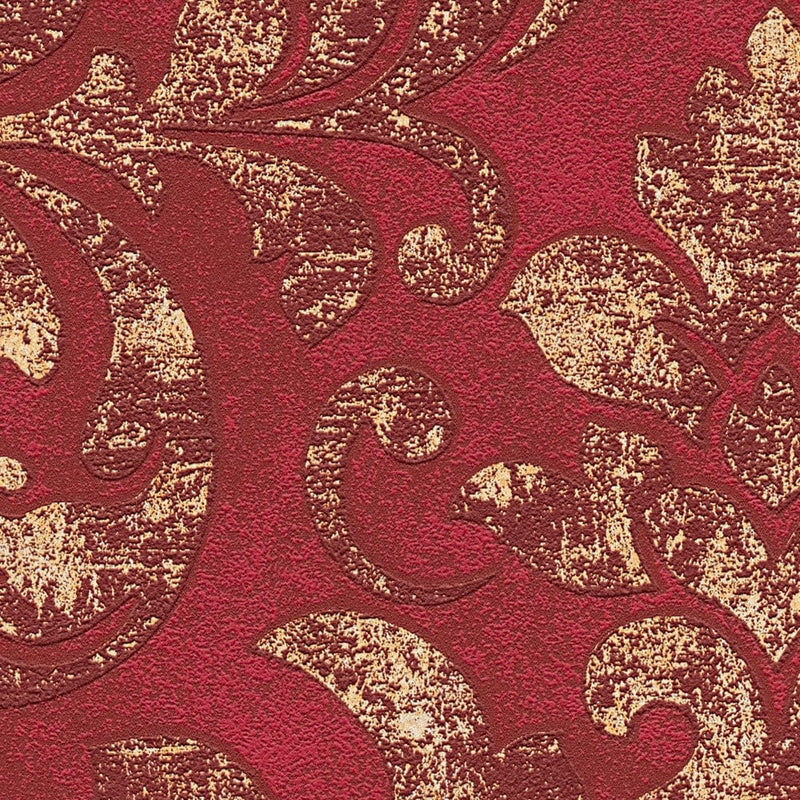 Baroque and vintage wallpaper in red, 1332563 AS Creation