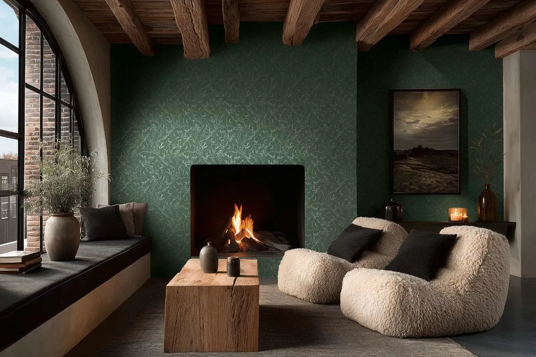 Tapetes ar botānisku zaru un lapu rakstu - zaļas - 3007035 AS Creation