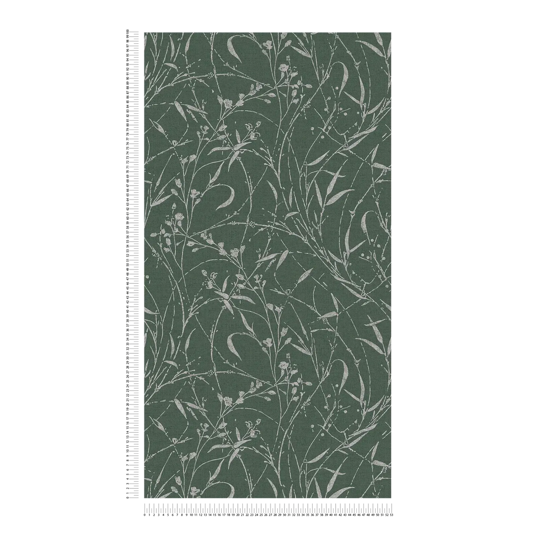 Tapetes ar botānisku zaru un lapu rakstu - zaļas - 3007035 AS Creation