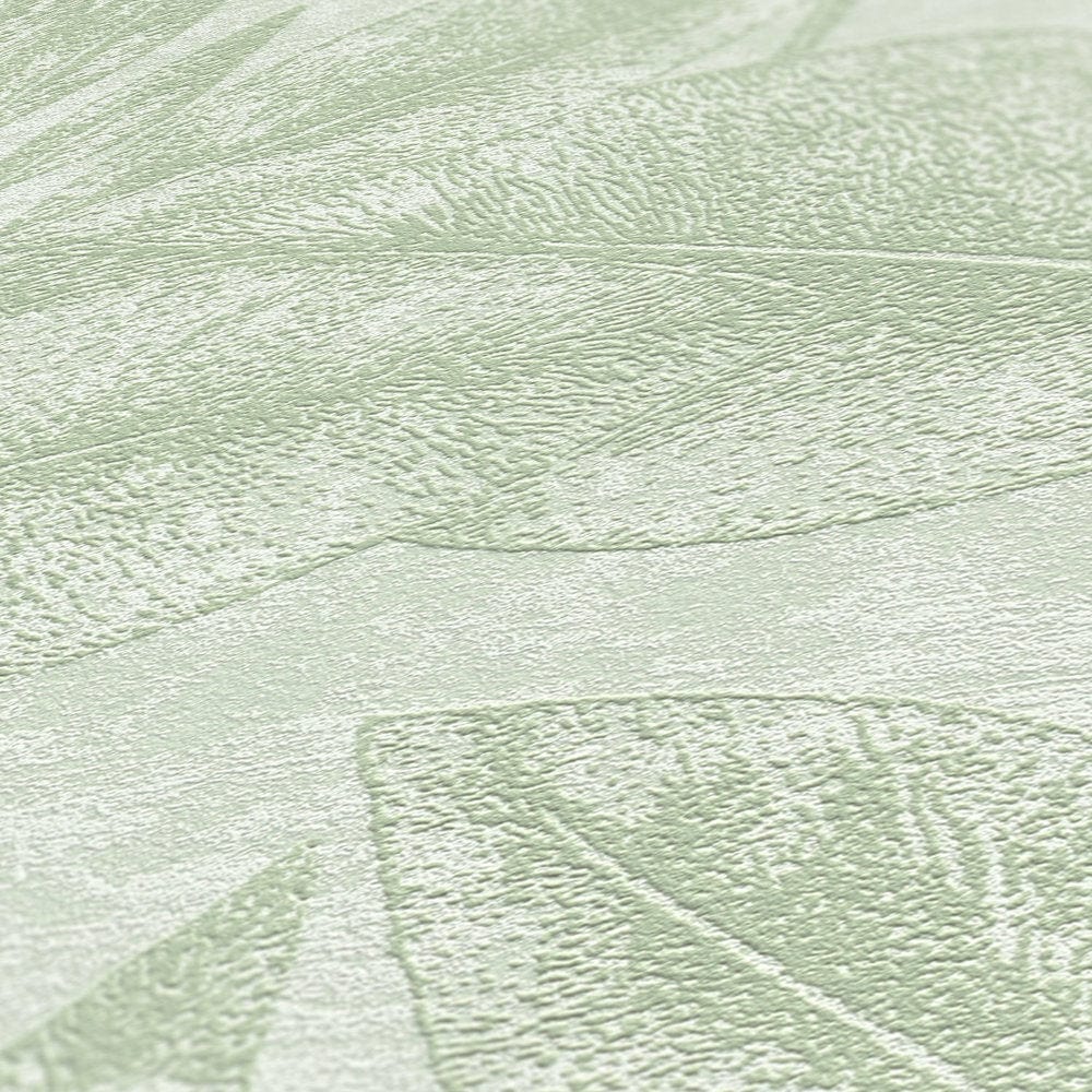 Tapetes ar lapām dabas stilā, zaļā krāsā AS 378363 AS Creation