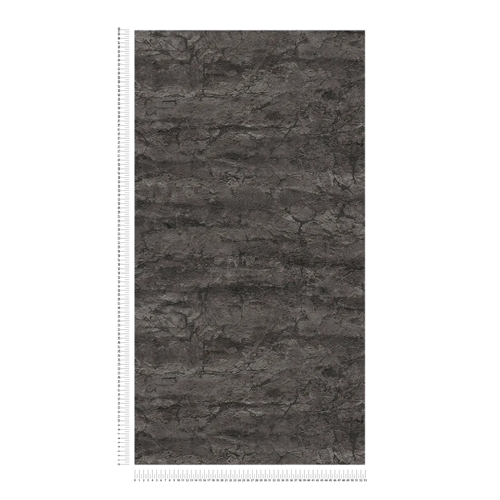 Tapetes ar dabīgā akmens izskatu, teksturētas - melnas - 3012670 AS Creation