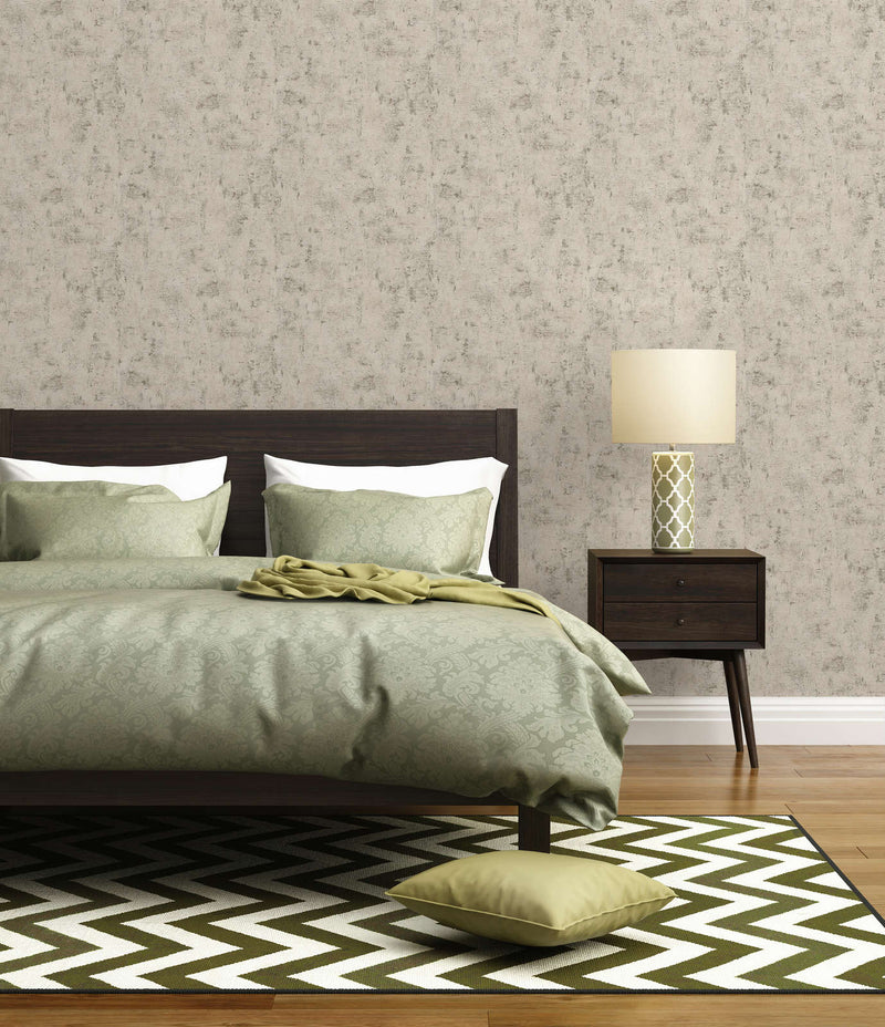 Wallpaper with decorative plaster pattern: cream and gold, 1403630 AS Creation