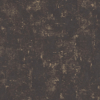 Wallpaper with decorative plaster pattern: black, gold, 1403553 AS Creation