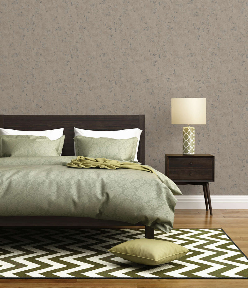 Wallpaper with decorative plaster pattern: grey and silver, 1403621 AS Creation