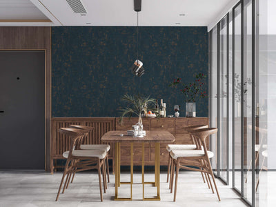 Wallpaper with decorative plaster pattern: dark blue, 1403603 AS Creation