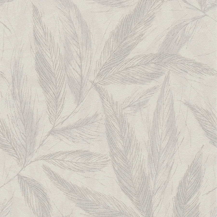 Pelēkas tapetes ar sudraba spalvām (3010664) AS Creation