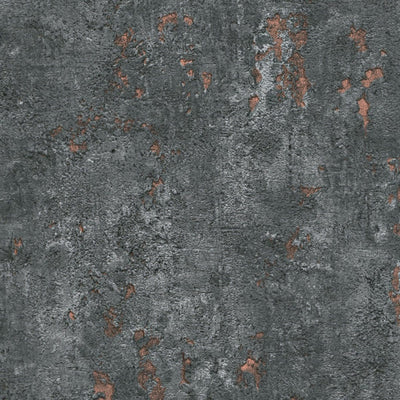 Wallpaper with a design reminiscent of tree bark and cool lava, black, 3752353 Erismann