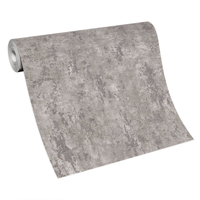 Wallpaper with a design reminiscent of tree bark and cool lava, taupe, 3752342 Erismann