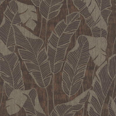 Wallpaper with jungle pattern, brown and black, 1403417 AS Creation