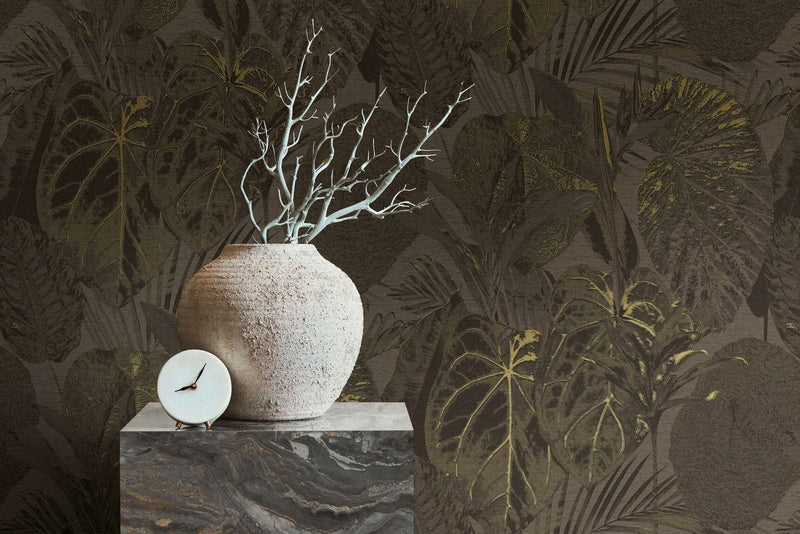 Jungle wallpaper, matt: brown, gold, black, 1400520 AS Creation