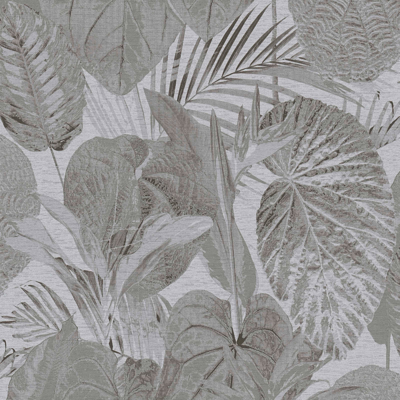 Wallpaper with jungle pattern, matt: grey, 1400523 AS Creation