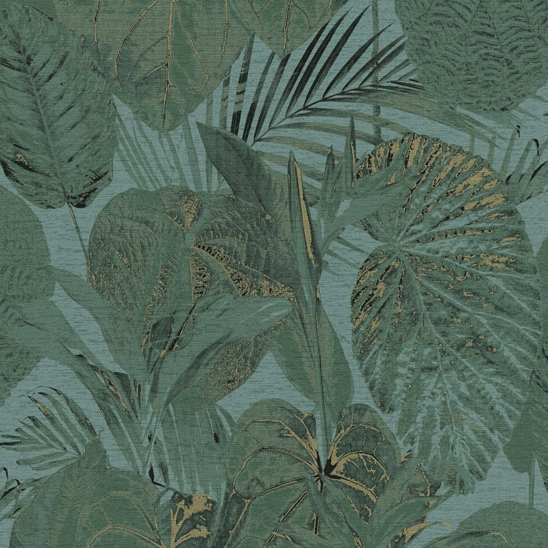 Jungle wallpaper, matt: turquoise, blue, green, 1400521 AS Creation